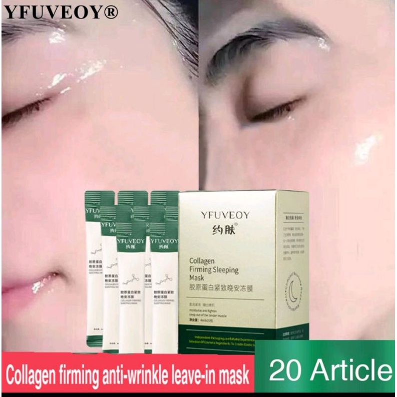 YFUVEOY Sleeping Mask Korean Collagen Firming AntiAging Moisturizing (1pc only) Shopee