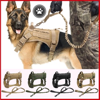 Tactical Dog Harness Vest Adjustable Military Dog Clothes Strap Waterproof Nylon Dogs Supplies