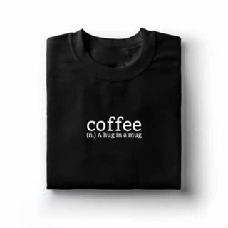 【Hot sale】Coffee A Hug In A Mug Designed Solid Drop Shoulder T Shirt (Unisex)