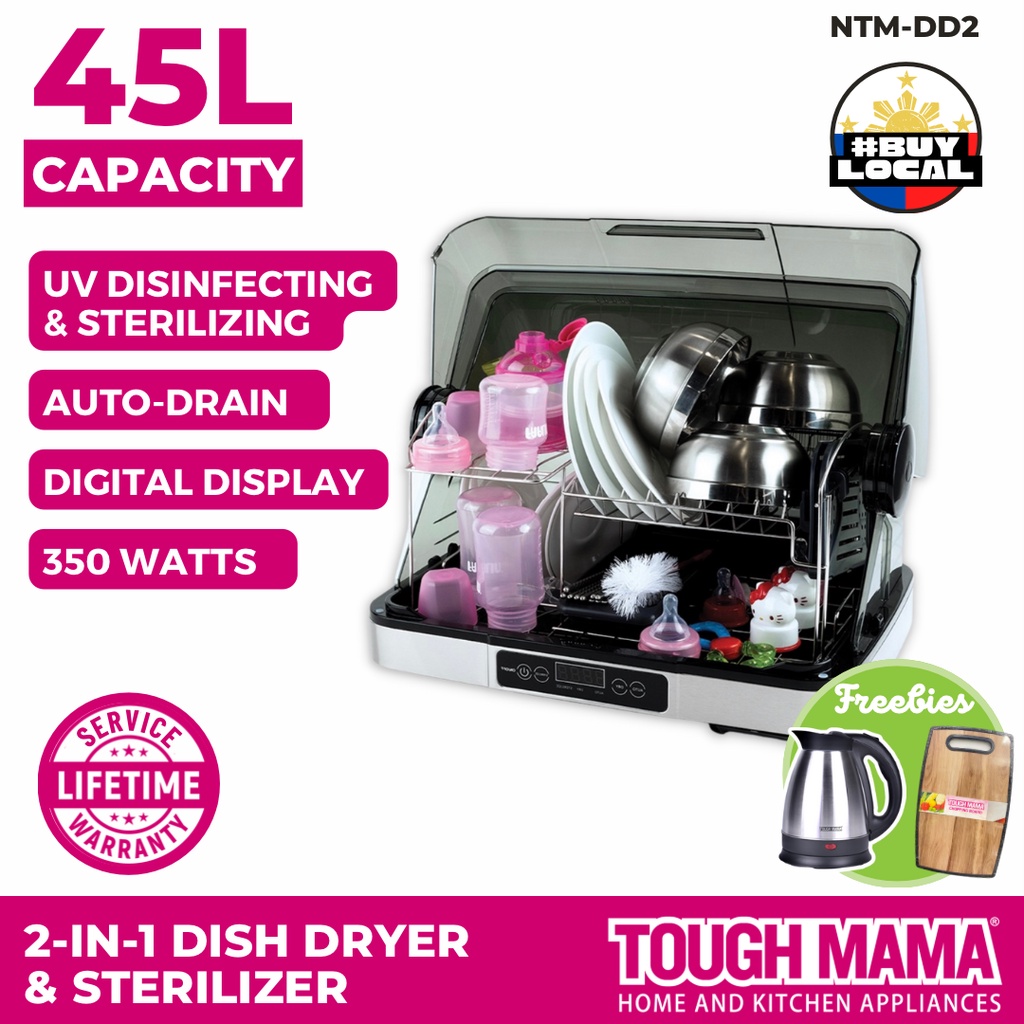 Tough Mama Dish Dryer UV Sterilizer NTMDD2 FREE Electric Kettle and