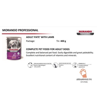 Dog Food for Adult 400g x 3 Cans Morando Professional Adult Dog Pate' with Lamb 400g #4
