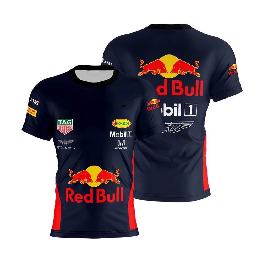 bull fashion red 2023 red bull racing f1 team t-shirt polo summer short ...