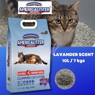 10L / 7 kgs AmericaLitter ultra premium cat litter sand lavander Ultra Odor seal cat litter sand 10l