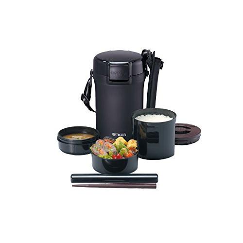 TIGER LWU-A202-KM Magic bottle Keep warm lunch box stainless jar Bowl approximately 4 Cup points black