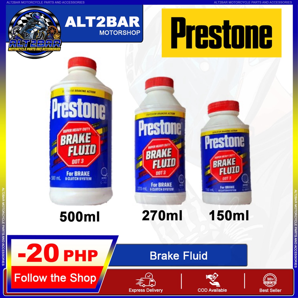 Alt2BAR Prestone Brake Fluid 150mL 270ml 500ml Shopee