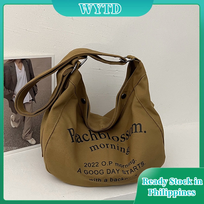 WYTD New Retro Canvas Bag Large Capacity Messenger Bag Female Student Shoulder Bag Japanese