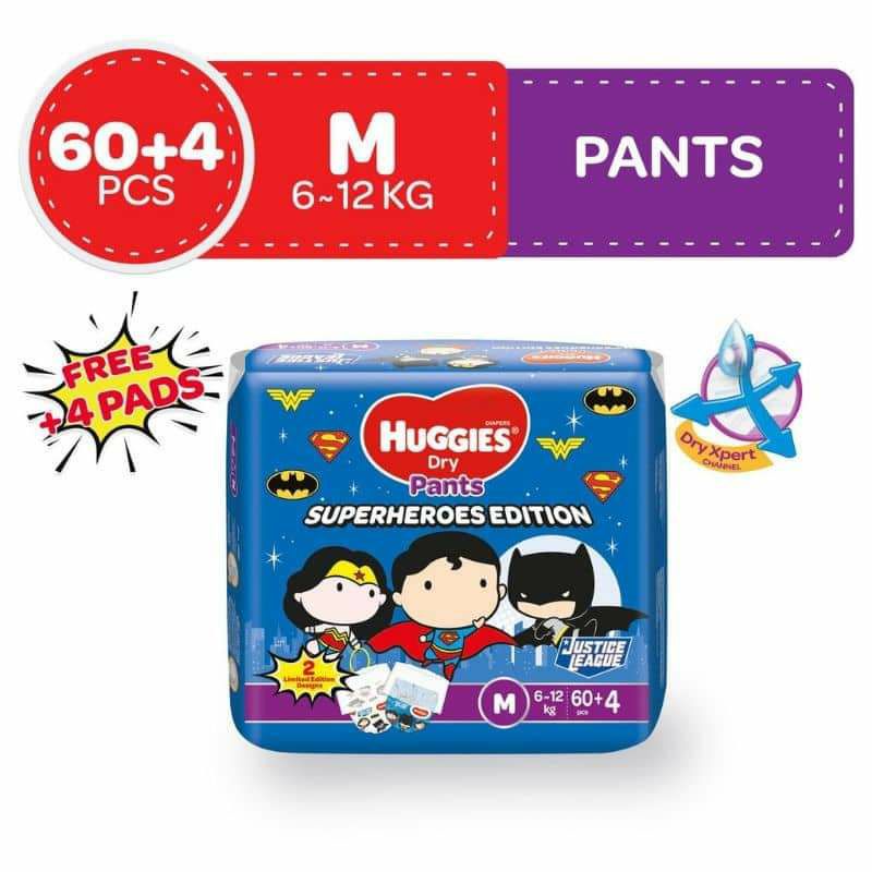Huggies Medium Pants 64pcs Superheroes Edition