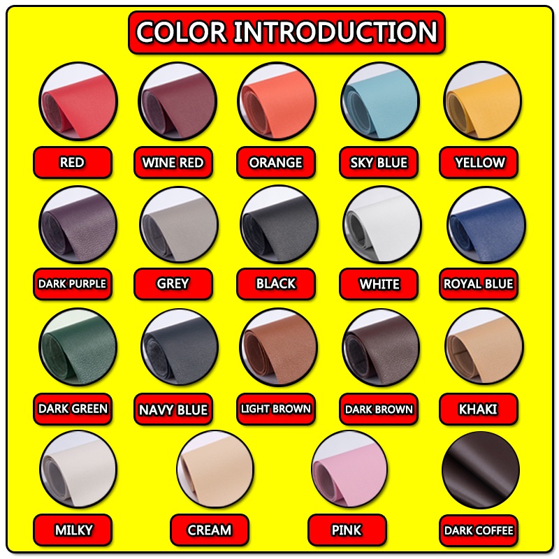 COD 20cmX50cm Leather Patch Stickers No Ironing Sofa Repair PU Fabric Self Adhesive Waterproof