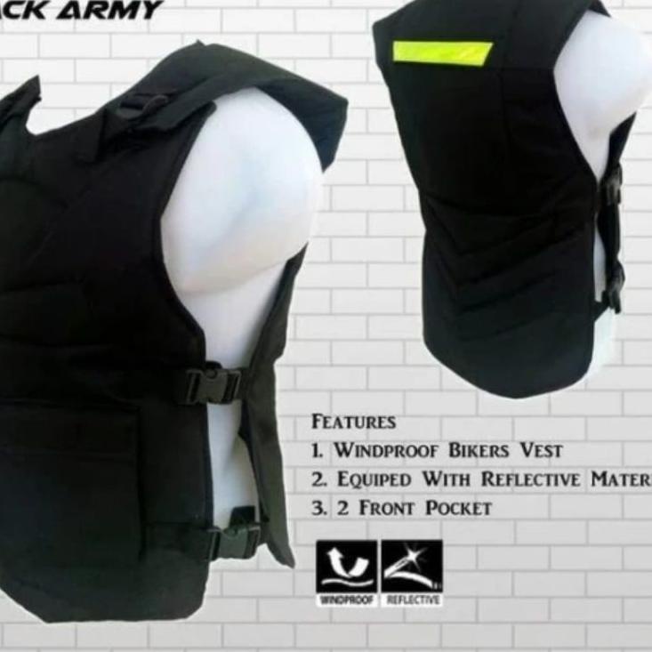 Best JKZ0K Black Army Motorcycle Vest Chest Protector Body