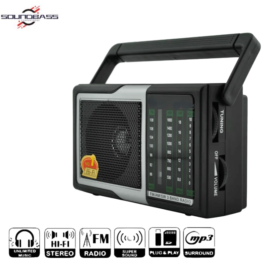 Am-941 Portable Rechargeable Radio Am/Fm/USB /TF/Card Mp3 Player ...