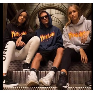 Hiphoppie Thrasher Flame Alphabet US Casual Fashion Hoodies jacket Unisex couplles hooded #7
