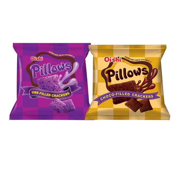 Pillows Chocolate Filled Crackers (choco and Ube) Shopee Philippines