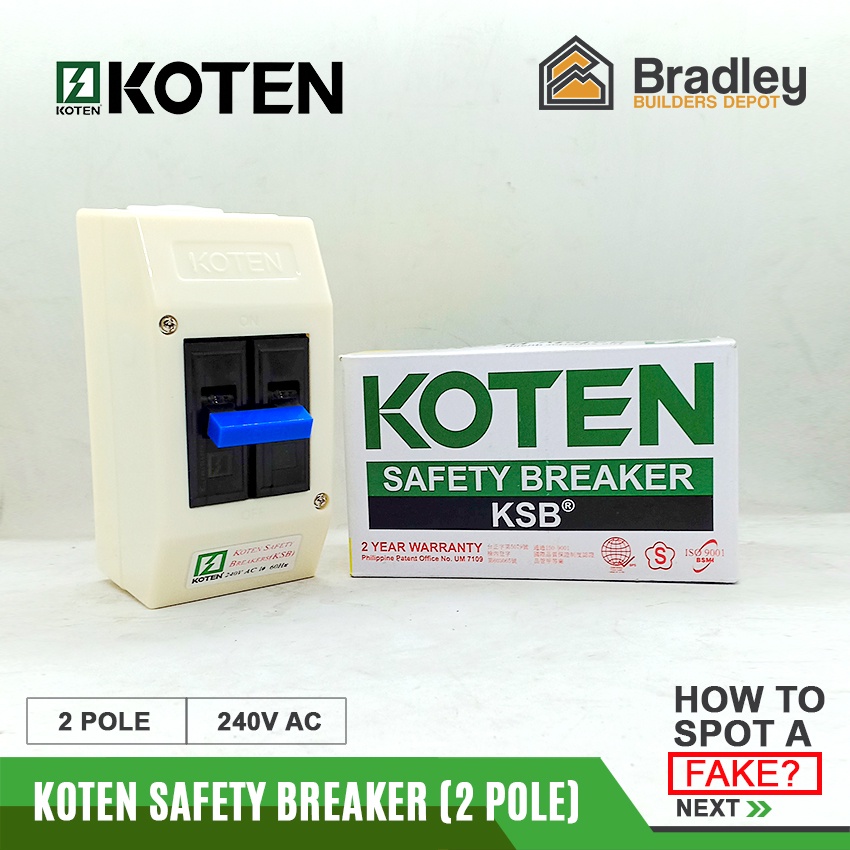 Genuine Koten Safety Breaker (20A,30A,60A,100A) | Shopee Philippines