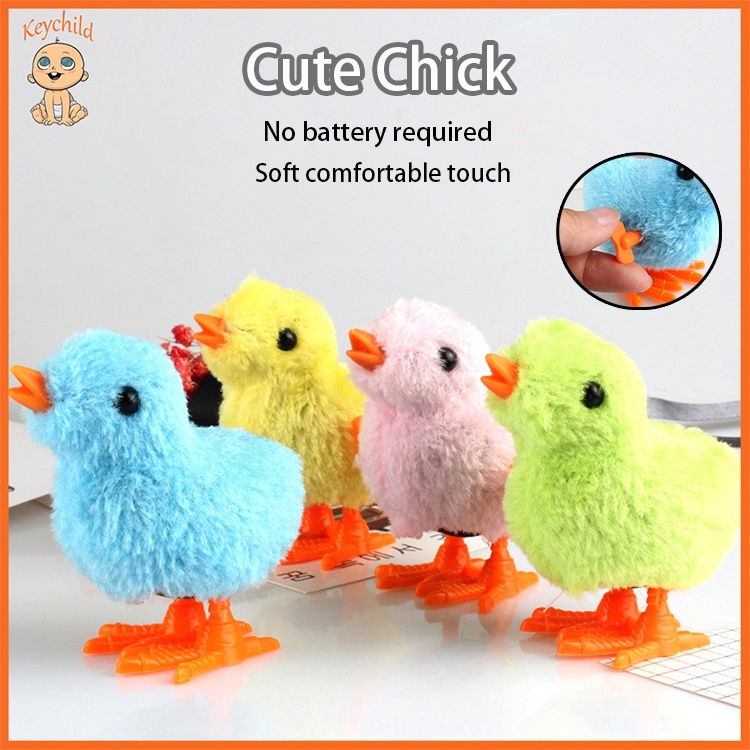 Keychild Wind Up Plush Chicken Toys Kids Walking Chicks Toy | Shopee ...