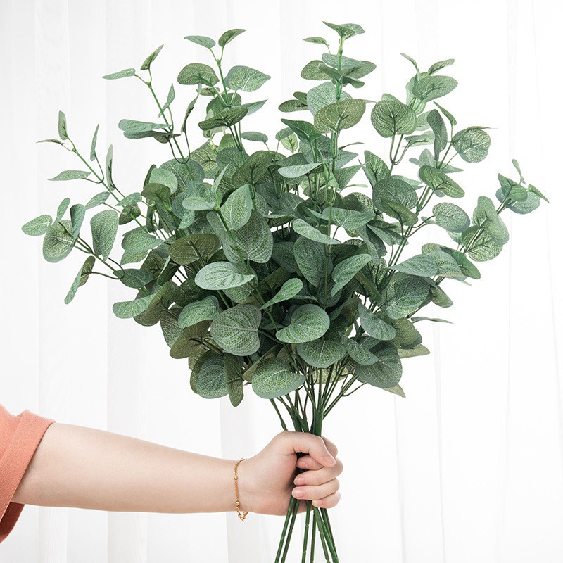 1Pcs Artificial Plant Eucalyptus Leaves Artificial Leaf Fake Flowers Versatile Indoor Graden Table Ins Style Home Decor