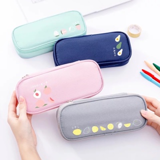 2022 Creative Fruit Color Canvas Pencil Case Large Capacity School Gifts Kid Stationery Bag Student #4