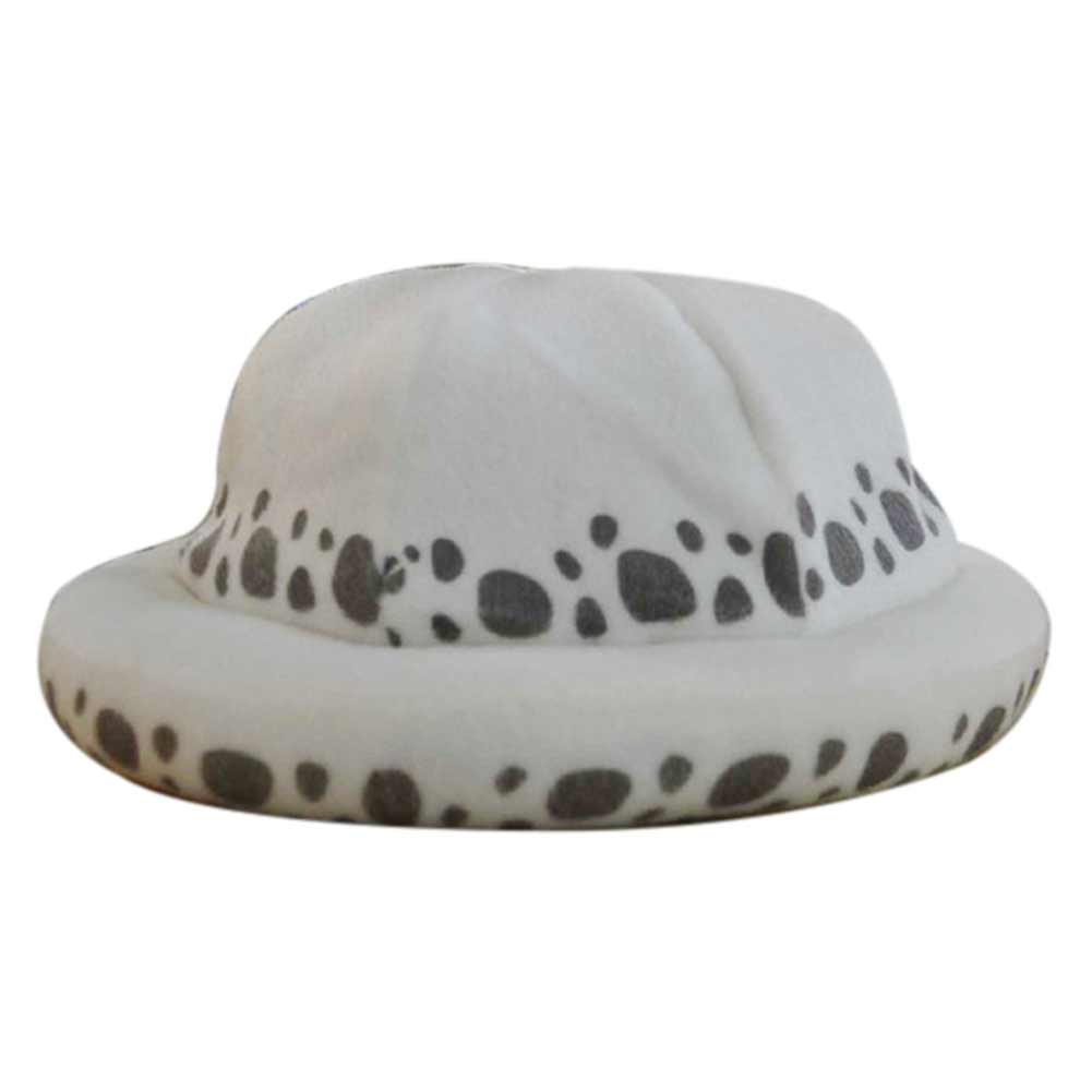 Anime One Piece Trafalgar Law Hat Cosplay Costumes White Spot Plush Toy