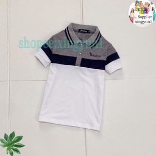 unisex kids polo shirt Tricolor fashion stretch cotton /for 1 year to 14 years/7 colors/DKK #4