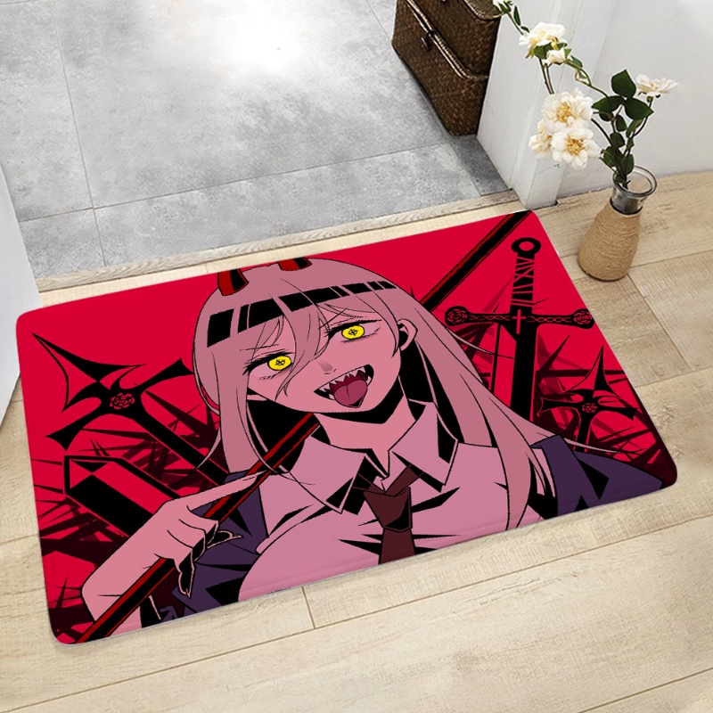CLOOCL Plush Small Rug Anime Chainsaw Man Makima Pattern Living Room ...