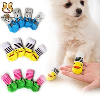 dog shoes for shih tzu 4Pcs Pet Socks Dog Socks Puppy Cat Socks Soft Breathable Anti-Slip Socks Paw