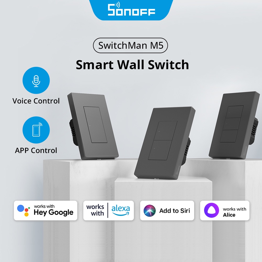 SONOFF M5 120 SwitchMan WiFi Smart Wall Switch Mechanical Push Button