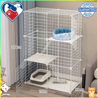 【COD】Cat Cage Stackable Pet Dog Cat Rabbit Cage Easy Assemble Kitten Cats Cage Pet House Dog Cage Cat Bed (In Stock!!!)
