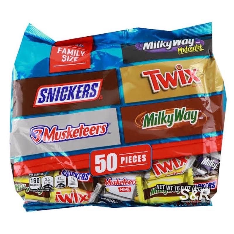 Mars Mix Mini Variety Family Pack 50 Pieces 