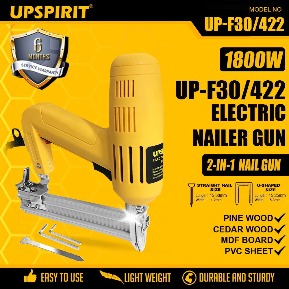 UPSPIRIT(6Months Warranty)1800W Electric Nail Gun Woodworking Furniture