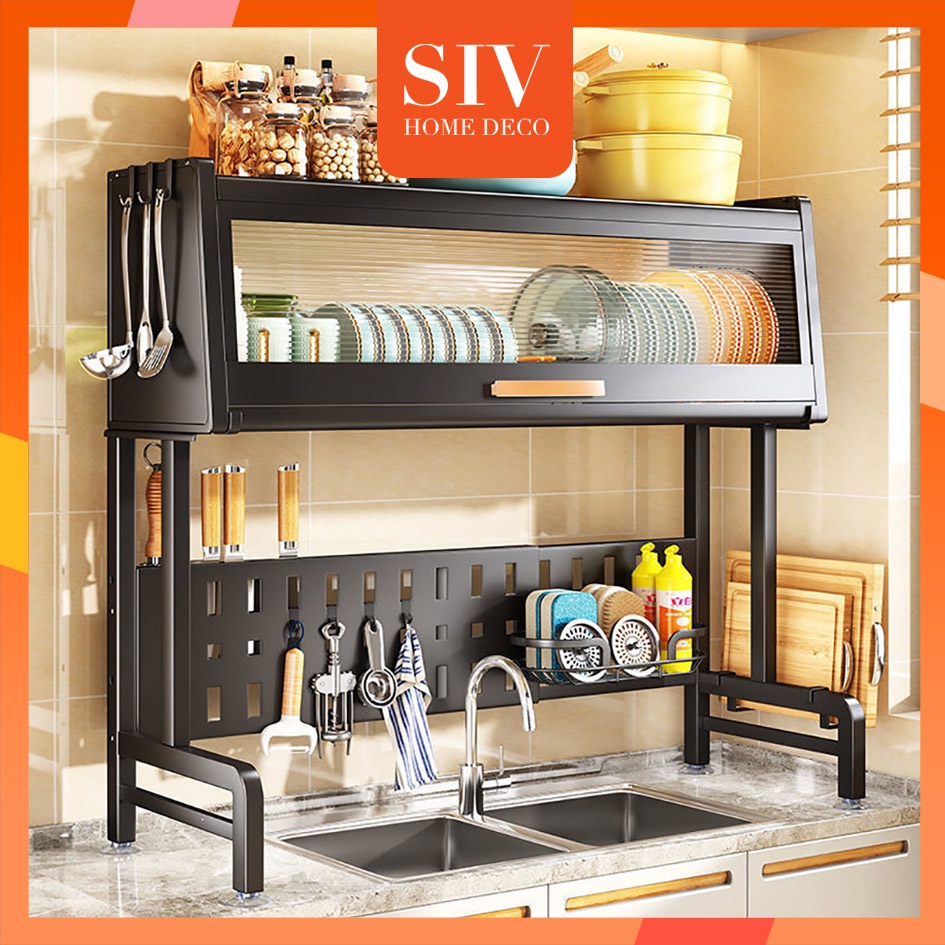 siv-dish-cabinet-rack-over-the-sink-drainer-with-cover-plate-drying