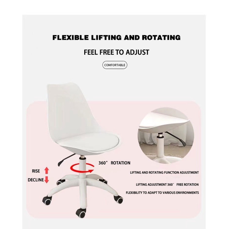 Nordic computer chair study office chair swivel lift chair writing stool  swivel chair learning chair | Shopee Philippines