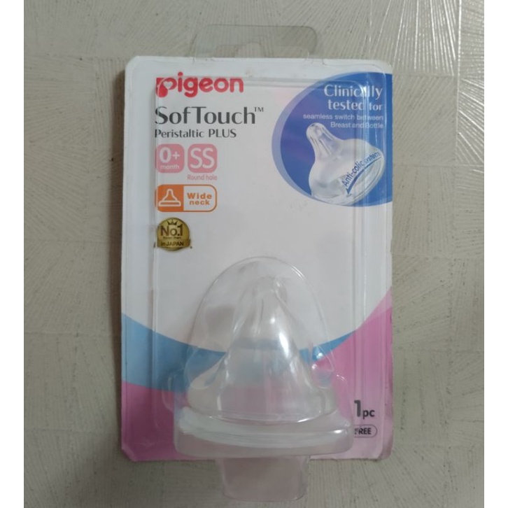 Pigeon Peristaltic Softouch Wide Neck Nipples