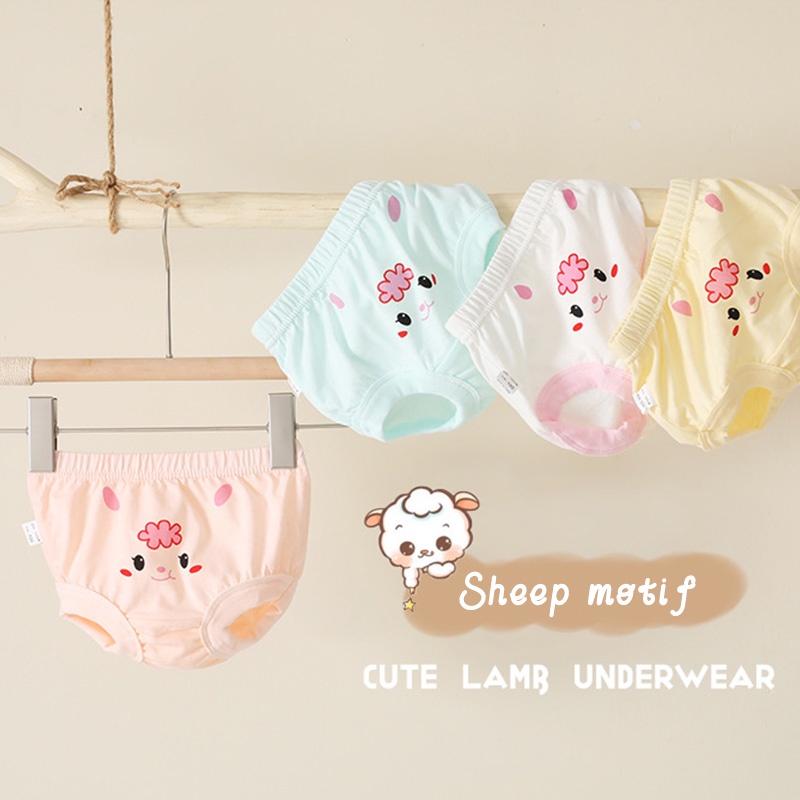 4 PCS Baby Panties for Kids Girls Underwear Cotton Brief 1 2 5 Years