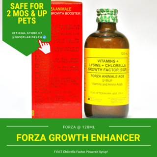 Forza Red Animale AGB to Promote Height and Weight Growth of Dogs, Birds, Gamefowl and Horse (120ml)