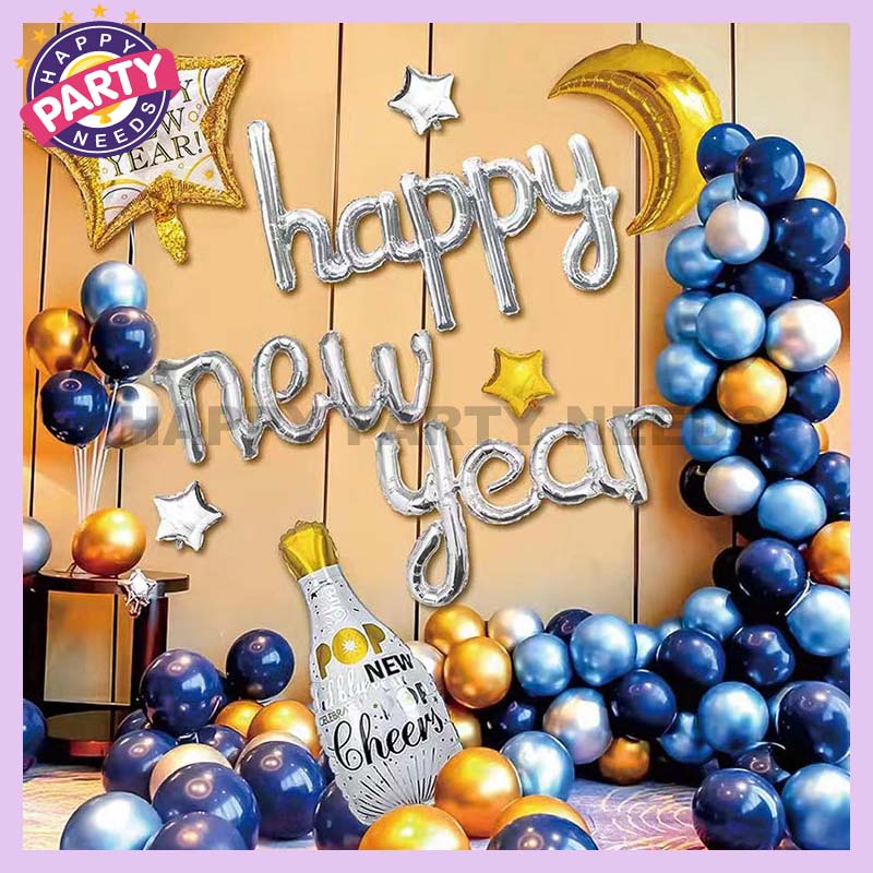 Happy New Year Balloon Set Happy New Year Foil Balloon 2023 Foil