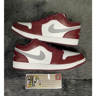 cherrywood red cement grey