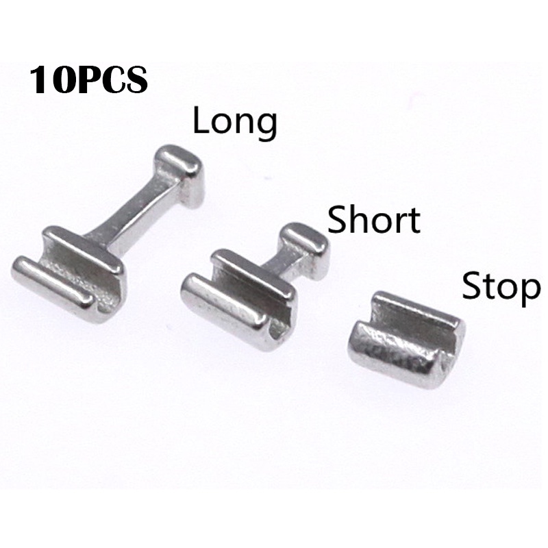 10pcs/Pack Crimpable Hooks Extended Traction For Hook Long/Short/Stop