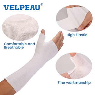 VELPEAU Wrist and Thumb Spica Stockinette (Pack of 10) Comfy Arm Sock, Cotton Skin Protection Sleeve, Wrist Liner and Pre-Wrap Cover for Splints, Air Casts, Hand Brace #3