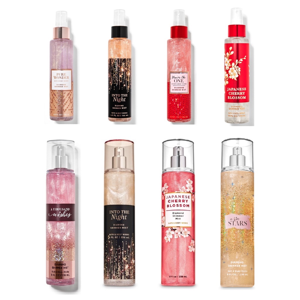 Bath & Body Works Diamond Shimmer Mist 146ml and 236ml US Made | Shopee ...