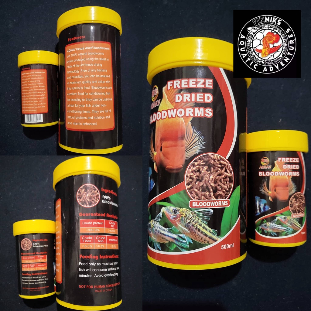 Aquav Freeze Dried Bloodworm Fish Food Shopee Philippines