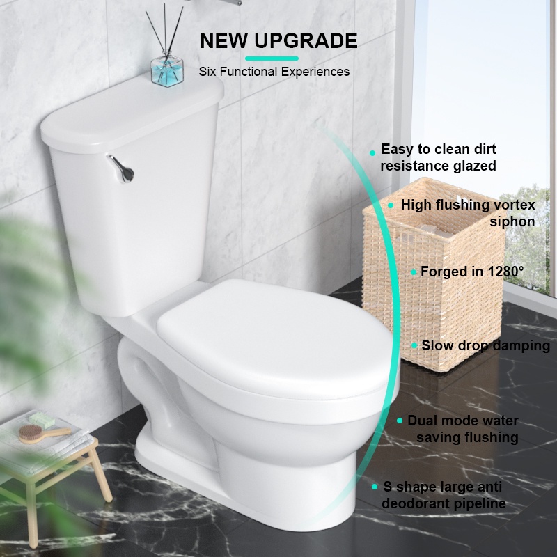 Pelise by Mitsushi Ceramic Toilet Bowl High Pressure Flush Water-Saving ...