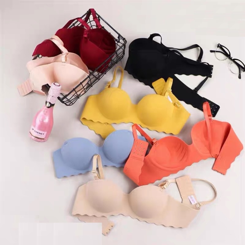 Japanese Seamless Bra Wireless Pushup Bra Massaging Bra Strap Removable