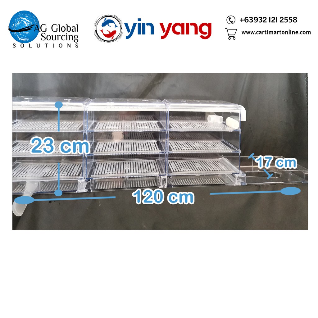 120 cm Trickle Filter for 100 gallons or bigger fish tank aquarium (acrylic material) #2