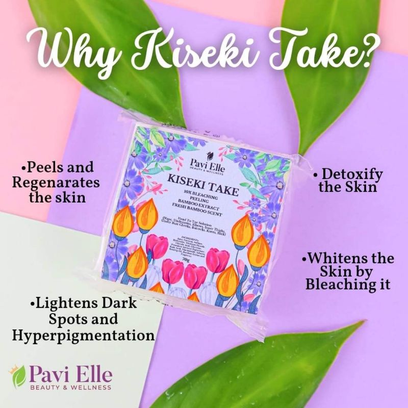 KISEKI TAKE SOAP 10X BLEACHING PEELING SKIN DETOX PAVI ELLE (2 PCs
