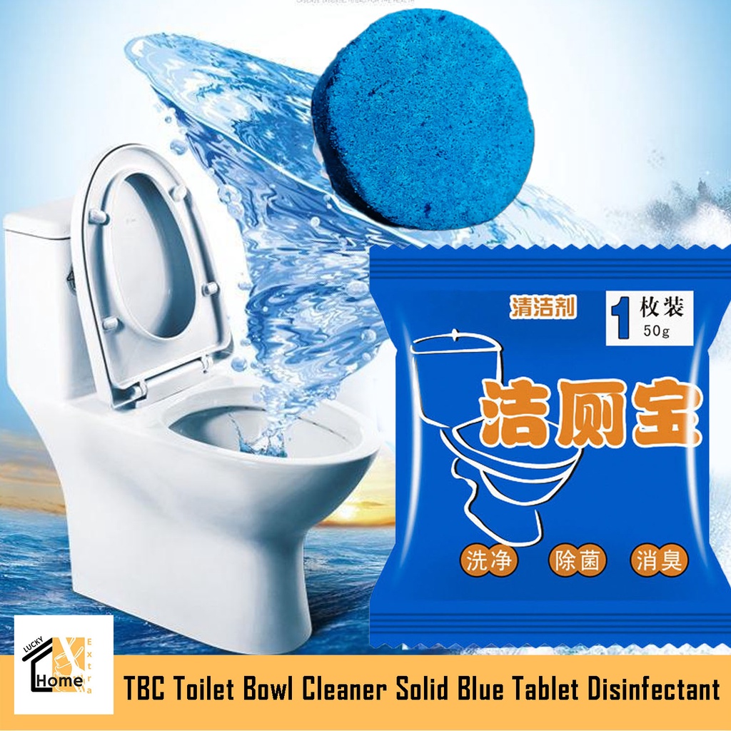 Lucky TBC Toilet Bowl Cleaner Solid Blue Tablet Disinfectant for Flashing Toilet Bowl Shopee