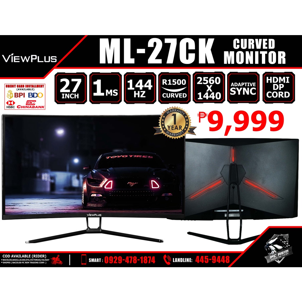 VIEWPLUS ML27CK 27 INCH CURVED MONITOR Shopee Philippines