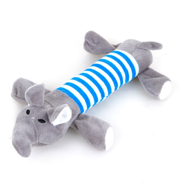 Pet Dog Plush Animal Chewing Toy Wear-resistant Squeak Cute Bear Fox Toys #9