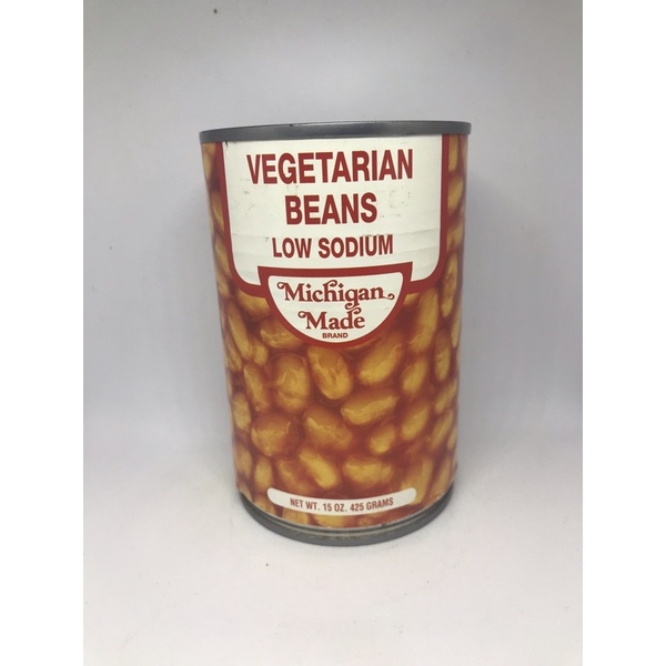 Vegetarian Beans Low Sodium Michigan Made 425g Shopee Philippines