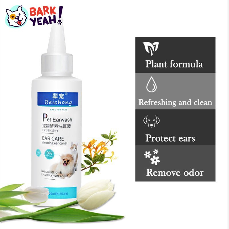 Pet Ear Care Solutions 120ML Cat/Dog Ear Drop Infection Treatment