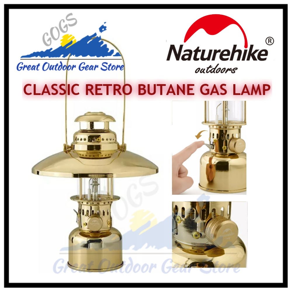 Naturehike Outdoor Camping Glamping Gas Lantern Glass Cover Retro