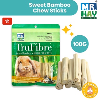 Mr. Hay TruFibre Sweet Bamboo (100g) Chew Sticks Treats for Small Pets